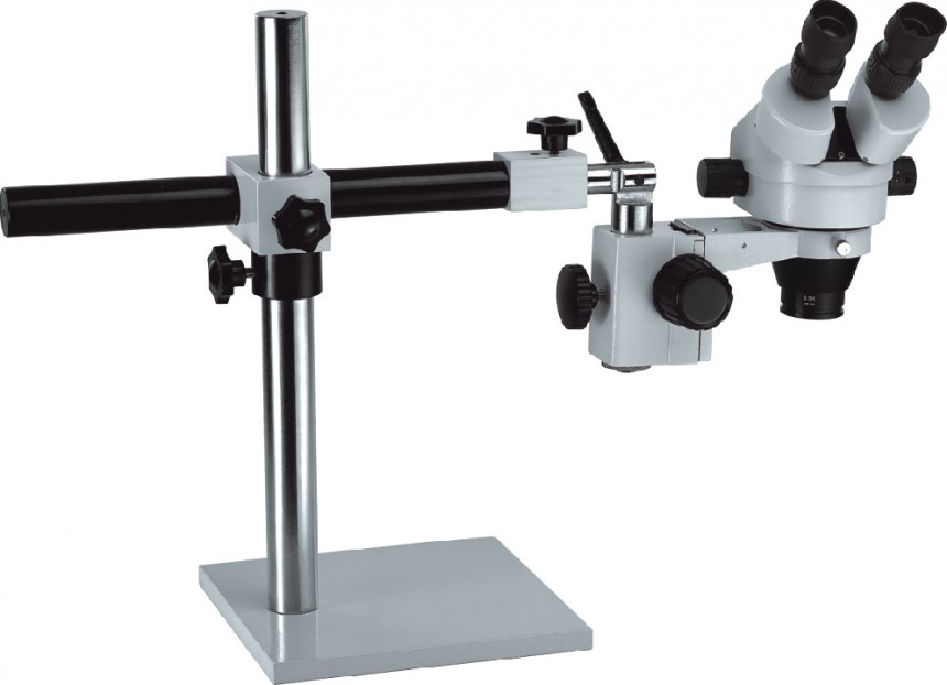Microscope With Fixed Stand & Light